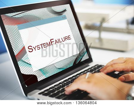 Error Halted System Disconnect Caution Concept 