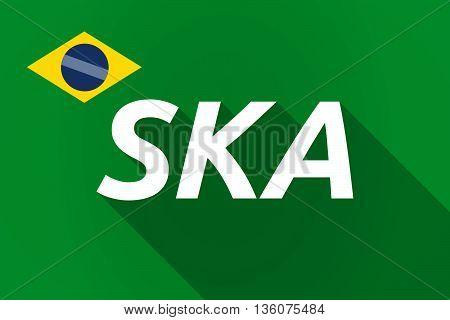 Long Shadow Brazil Flag With    The Text Ska