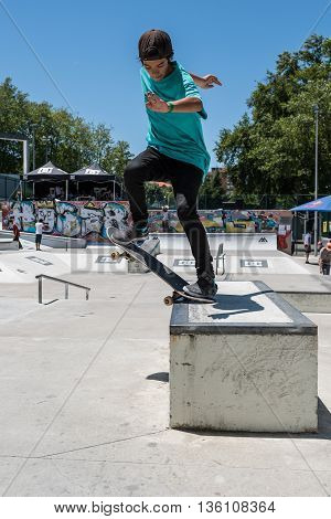 Alfredo Santos During The Dc Skate Challenge