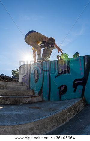 Francisco Lopez During The Dc Skate Challenge