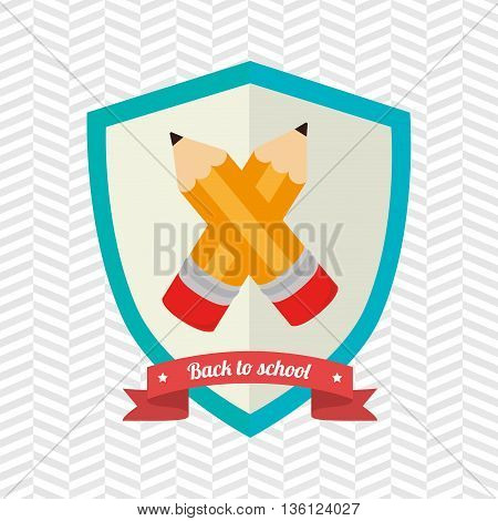 shield back to school design, vector illustration eps10 graphic
