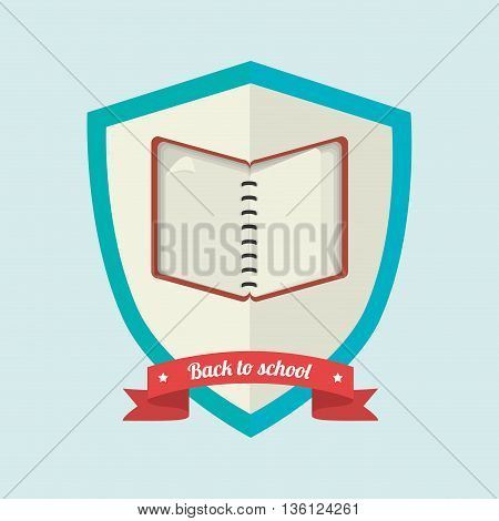 shield back to school design, vector illustration eps10 graphic