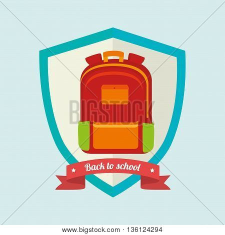 shield back to school design, vector illustration eps10 graphic