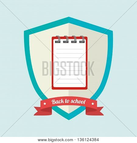 shield back to school design, vector illustration eps10 graphic