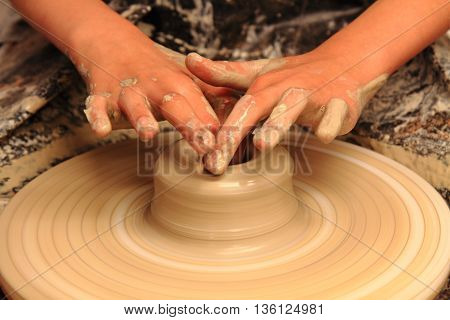 Pottery Making Close-up...
