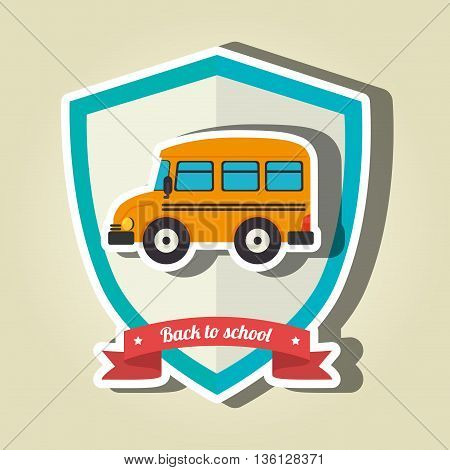 shield back to school design, vector illustration eps10 graphic