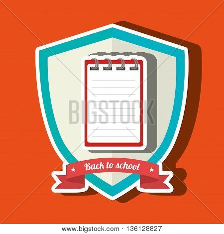 shield back to school design, vector illustration eps10 graphic