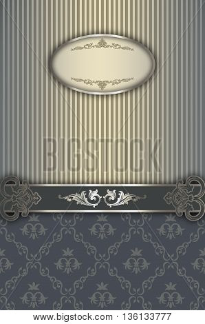 Vintage background with decorative borderframe and old-fashioned patterns.