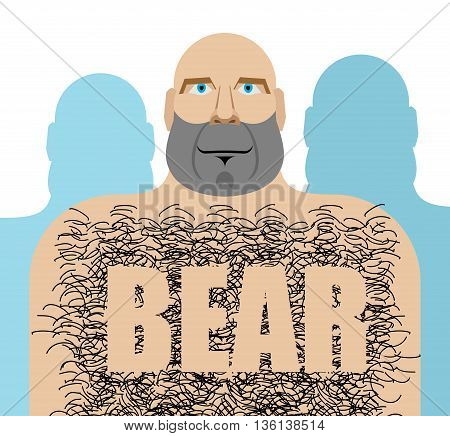Gay bear. Big hairy man. LGBT community