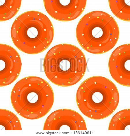 Donut seamless background texture pattern. Cute donuts with glazing. Seamless pattern. Delicious donut glazed. Donut pattern. Vector donuts pattern. Chocolate donuts. Isolated donuts seamless pattern