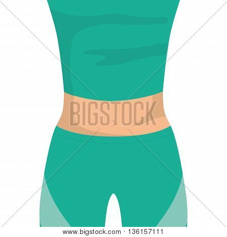 Healthy lifestyle and fitness concept represented by cloth icon. isolated and flat illustration