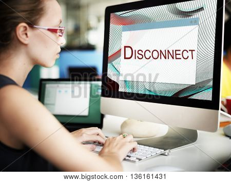 Error Halted System Disconnect Caution Concept 