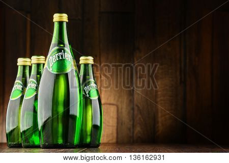 Bottles Of Perrier Mineral Water