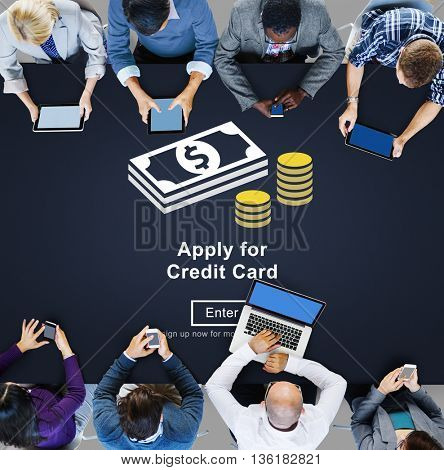 Apply for Credit Card Loan Payment Banking Concept