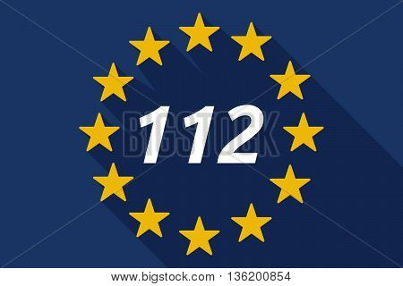 Long Shadow European Union Flag With    The Text 112