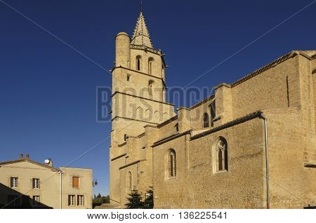 View of Notredame des Miracle, Avignonet-Laugaris, Midi Pyrenees, France