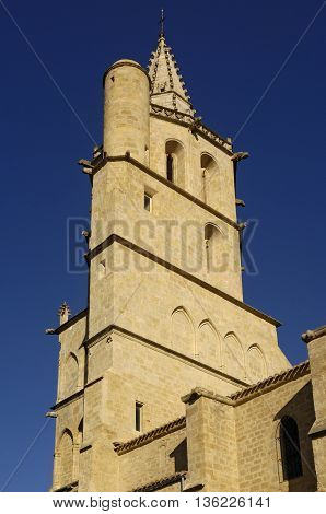 View of Notredame des Miracle, Avignonet-Lauragais, Midi Pyrenees, France