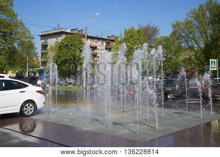 SAINT PETERSBURG, RUSSIA - MAY 15, 2016: Fountain 