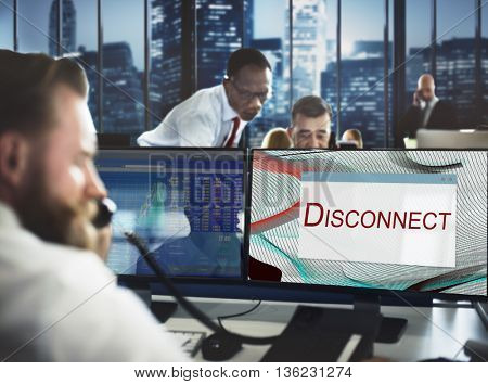 Error Halted System Disconnect Caution Concept 