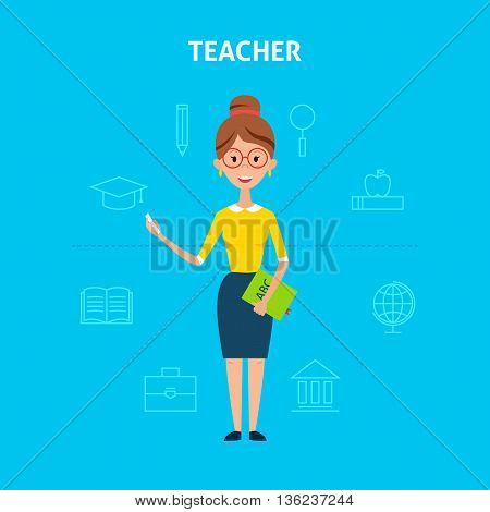 Teacher Woman Character Concept