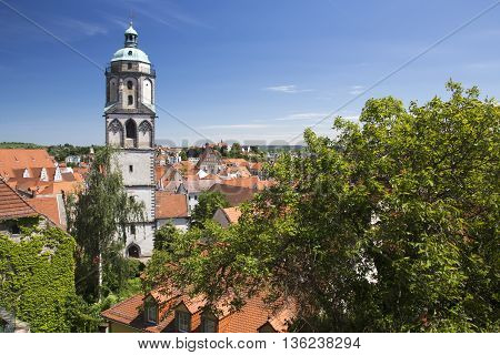MEISSEN, GERMANY - JUNE 5, 2013:Old city tower in Meissen