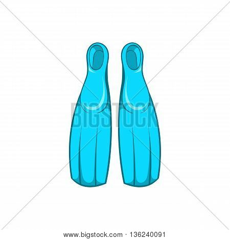 Fins for diving icon in cartoon style isolated on white background. Swimming symbol