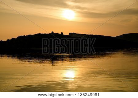 Photo of sunset over Adriatic sea in Croatia