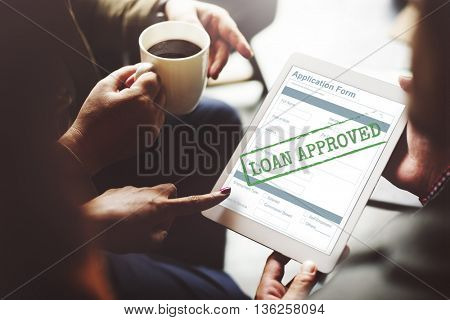Loan Approved Accepted Application Form Concept