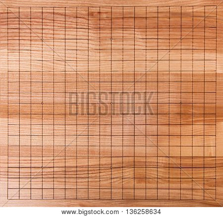 Empty wooden desk for oldest board game 