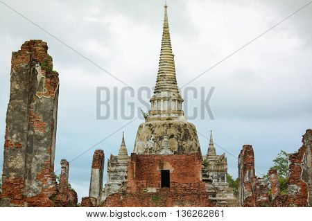 Wat Phra Si Sanphet was the holiest temple on the site of the old Royal Palace in Thailand's ancient capital of Ayutthaya until the city was completely destroyed by the Burmese in 1767
