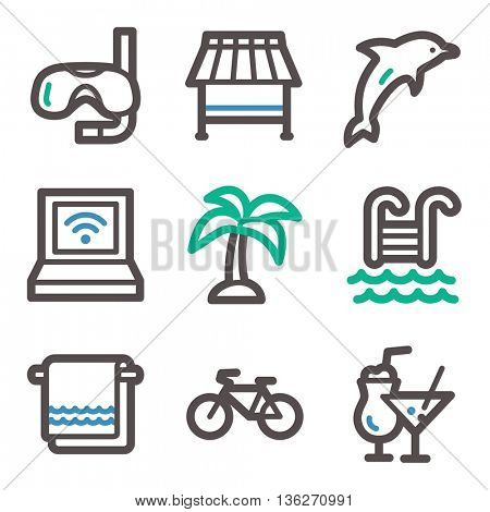 Vacation icon, transport vector web sign.  Trip mobile icon. Iinfographics symbols.
