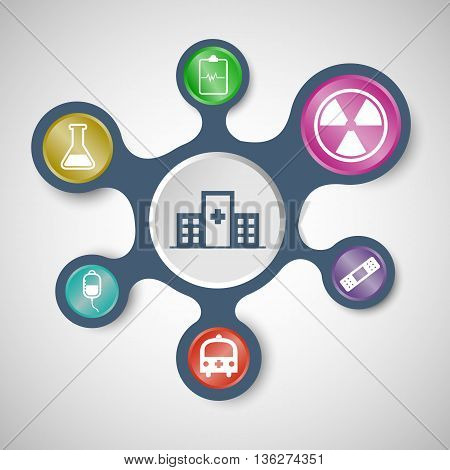 Medical infographic templates with connected metaballs, stock vector