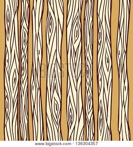 Seamless texture with doodle tree trunks. Vector element for your creativity
