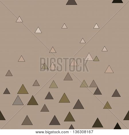 Triangle chaotic seamless pattern. Fashion graphic background design. Modern stylish abstract monochrome texture. Template for prints textiles wrapping wallpaper website etc. VECTOR illustration