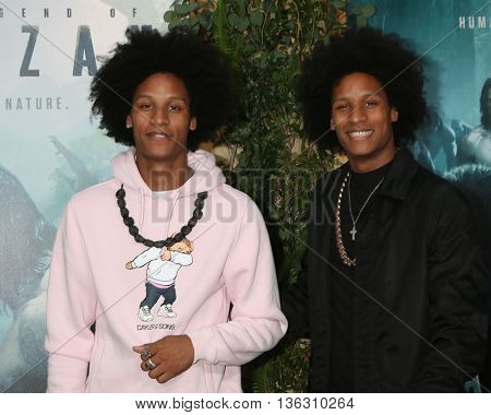 LOS ANGELES - JUN 27:  Les Twins, Larry Bourgeois, Laurent Bourgeois at The Legend Of Tarzan Premiere at the Dolby Theater on June 27, 2016 in Los Angeles, CA