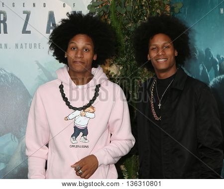 LOS ANGELES - JUN 27:  Les Twins, Larry Bourgeois, Laurent Bourgeois at The Legend Of Tarzan Premiere at the Dolby Theater on June 27, 2016 in Los Angeles, CA