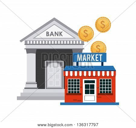 investment in market isolated icon design, vector illustration  graphic