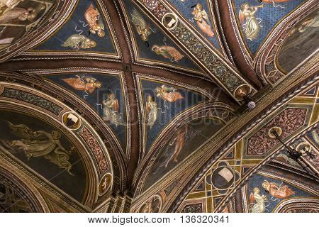 Interiors And Details Of Palazzo Pubblico, Siena, Italy