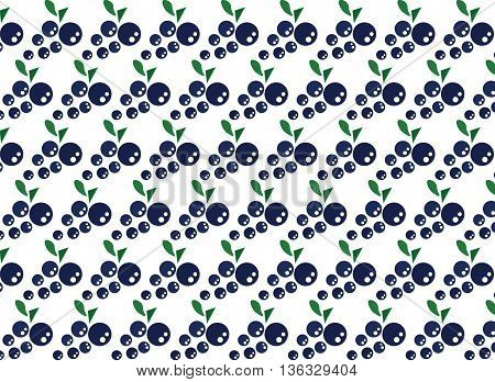 Pattern ornament with grapes on black background. Vector