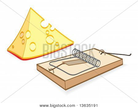 Cheese And Mousetrap Cartoon