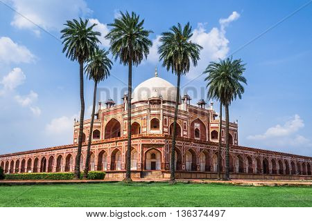 Beautiful view of Humayun's Tomb UNESCO World Heritage Centre Delhi