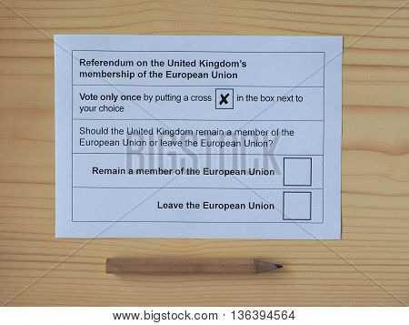 Brexit Referendum In Uk