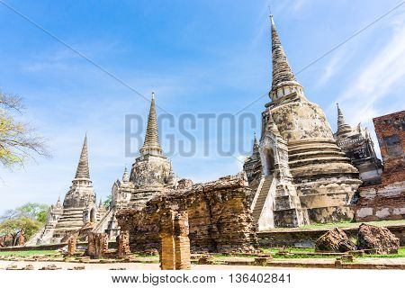 Wat Phrasrisanphet Old Temple Ayutthaya Historical Park