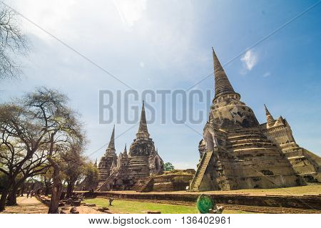 Wat Phrasrisanphet Old Temple Ayutthaya Historical Park