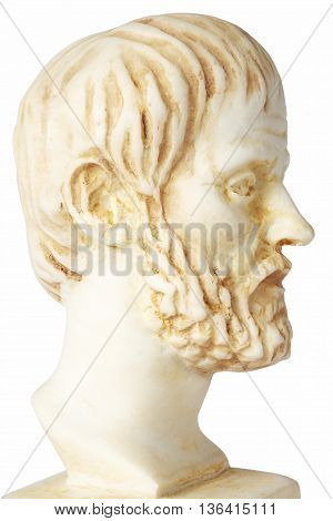 White Marble Bust Of The Greek Philosopher Aristotle
