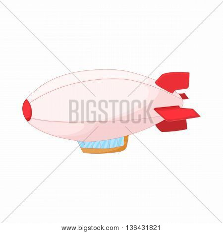 Airship icon in cartoon style on a white background