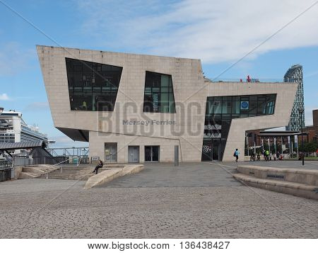Mersey Ferry Pier Head In Liverpool