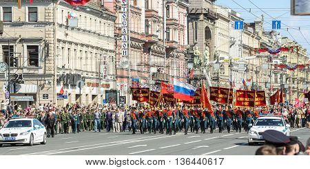 St. Petersburg, Russia - 9 May, Start the action 