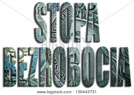 Stopa Bezrobocia - Unemployment Rate. 3D Illustration