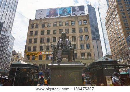 NEW YORK - CIRCA MARCH 2016: New York at daytime. The City of New York is the most populous city in the United States.